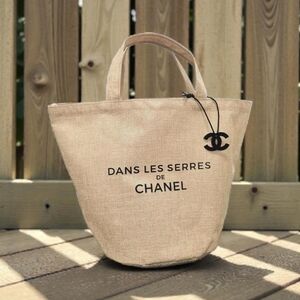 Chanel Tan Canvas Tote Bag